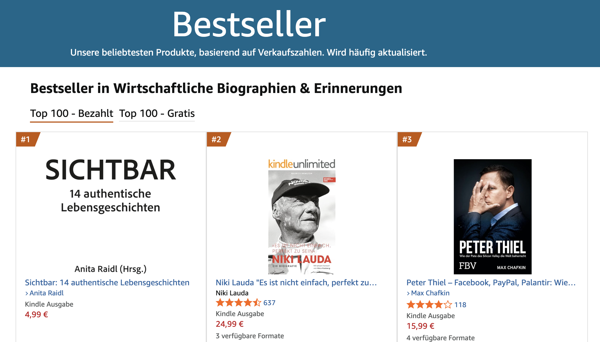 Klaus Raidl Amazon Bestseller Autor