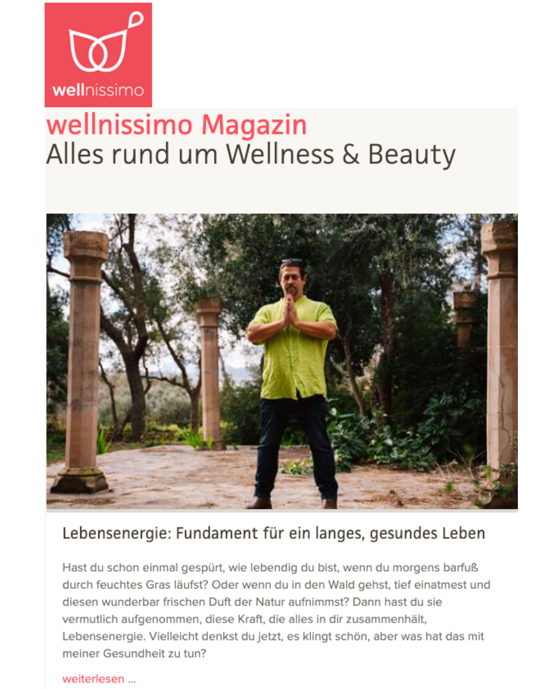 wellnissimo Magazin, Klaus Raidl